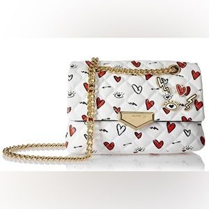 Aldo Valentine Bag Print Hearts Nwot